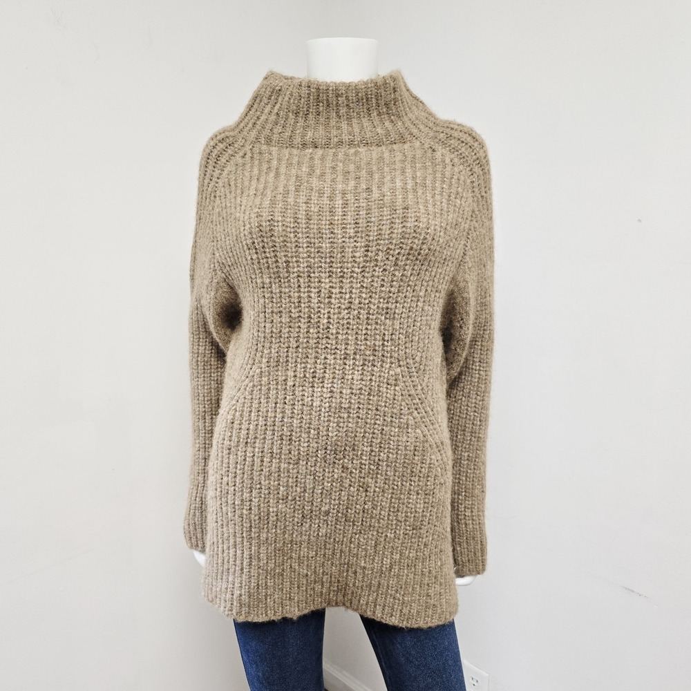 Four Objects Peru Sweater Size 2 M Ribbed Baby Alpaca Silk Womens Minimalist